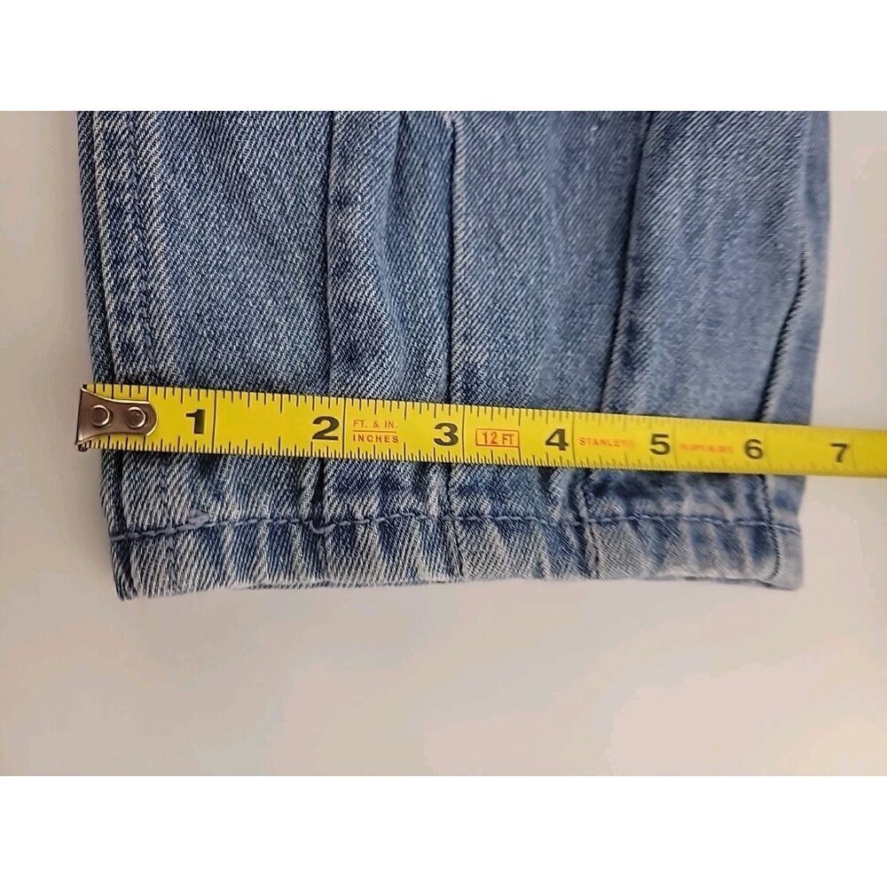 Missguided Tall High Waisted Corset Pleated Balloon Jeans Light Wash Size 6 - Picture 7 of 10